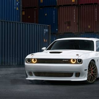 White Dodge Demon wallpaper