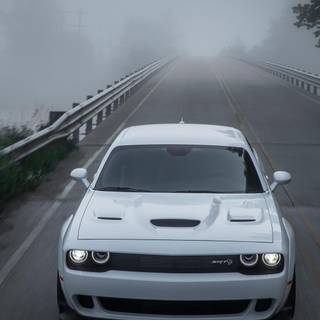 White Dodge Demon wallpaper