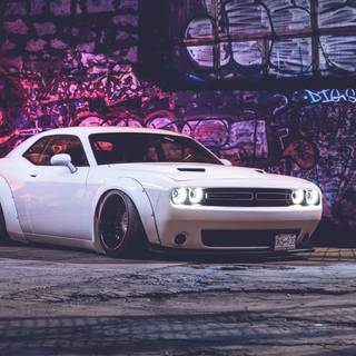 White Dodge Demon wallpaper