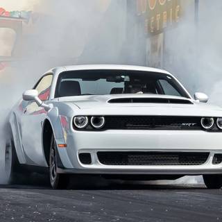 White Dodge Demon wallpaper