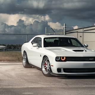 White Dodge Demon wallpaper
