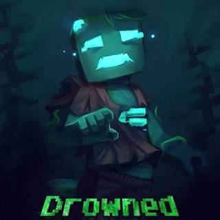 Minecraft Drowned wallpaper