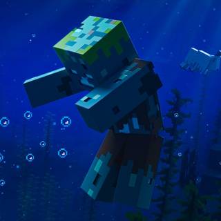 Minecraft Drowned wallpaper