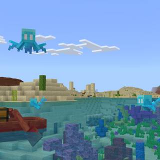 Minecraft Drowned wallpaper