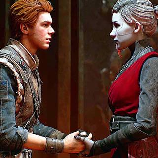 Cal Kestis and Merrin wallpaper