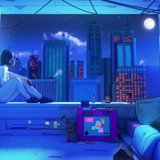 Lofi window wallpaper
