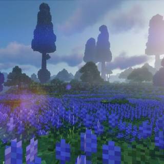 Minecraft purple wallpaper