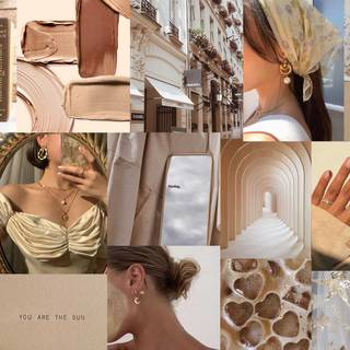 Collage brown wallpaper