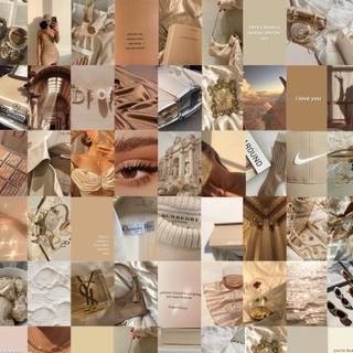 Collage brown wallpaper