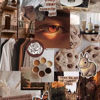 Collage brown wallpaper