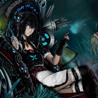 Tech anime girl wallpaper