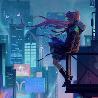 Tech anime girl wallpaper