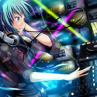 Tech anime girl wallpaper