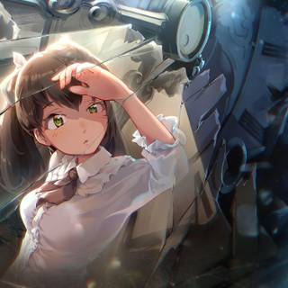 Tech anime girl wallpaper