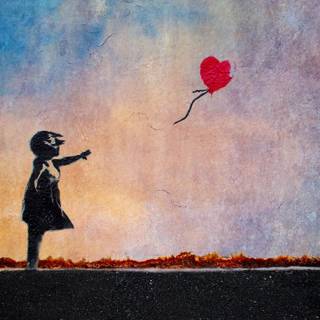 HD balloon girl wallpaper