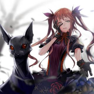 Dark cool cat girl wallpaper