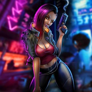 Fantasy science fiction girl wallpaper