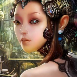 Fantasy science fiction girl wallpaper
