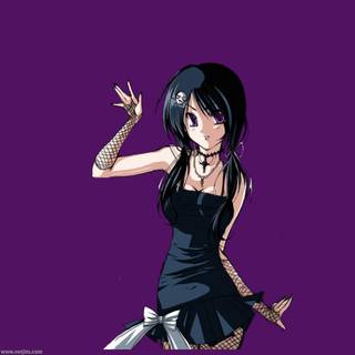 Goth girl anime wallpaper