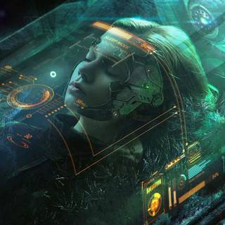 Fantasy science fiction girl wallpaper