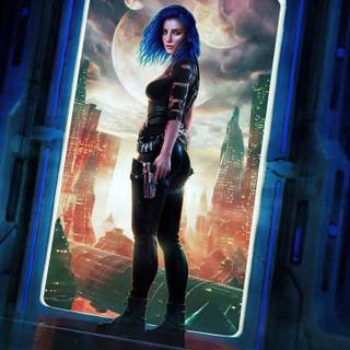 Fantasy science fiction girl wallpaper