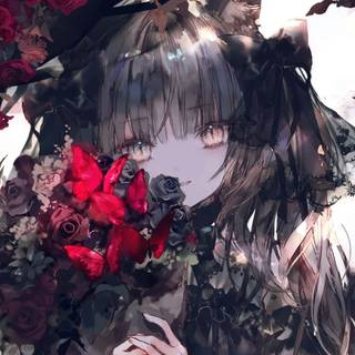 Goth girl anime wallpaper