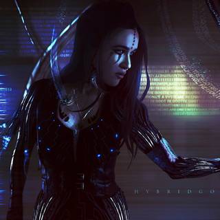 Fantasy science fiction girl wallpaper