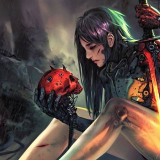 Fantasy science fiction girl wallpaper