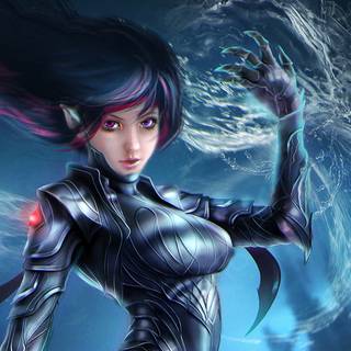 Fantasy science fiction girl wallpaper