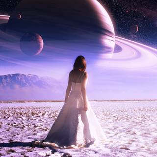 Fantasy science fiction girl wallpaper