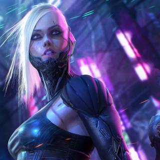 Fantasy science fiction girl wallpaper