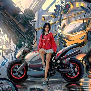 Fantasy science fiction girl wallpaper