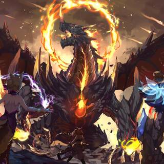 4k anime fighting wallpaper