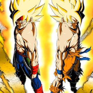Bardock and Goku wallpaper