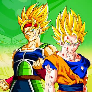 Bardock and Goku wallpaper