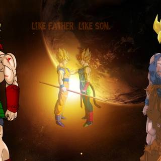 Bardock and Goku wallpaper