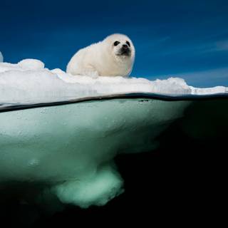 Harp seals wallpaper