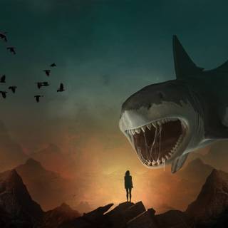 Big sharks wallpaper