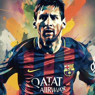 Messi playing wallpaper