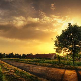 Country summer landscape wallpaper