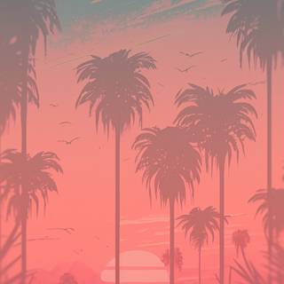 Palm tree summer aesthetic wallpaper