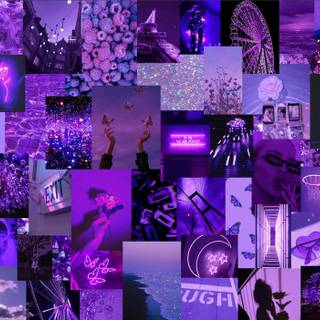 Dark purple collage wallpaper