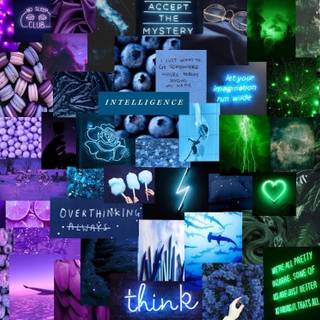 Dark purple collage wallpaper