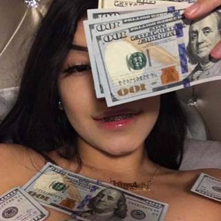 Girl money wallpaper