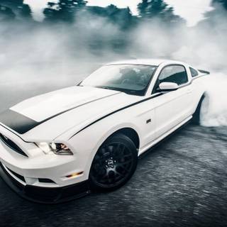 Mustang burnout wallpaper
