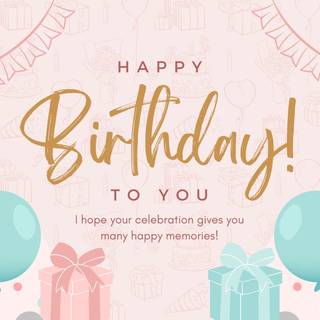 Happy birthday card wallpaper