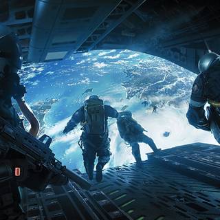 Sci fi soldier wallpaper