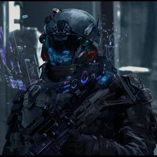 Sci fi soldier wallpaper