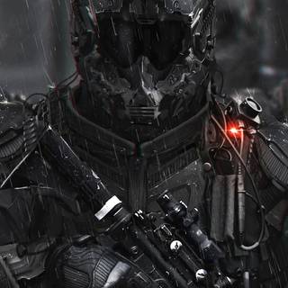 Sci fi soldier wallpaper
