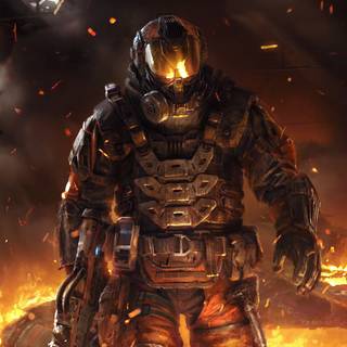 Sci fi soldier wallpaper